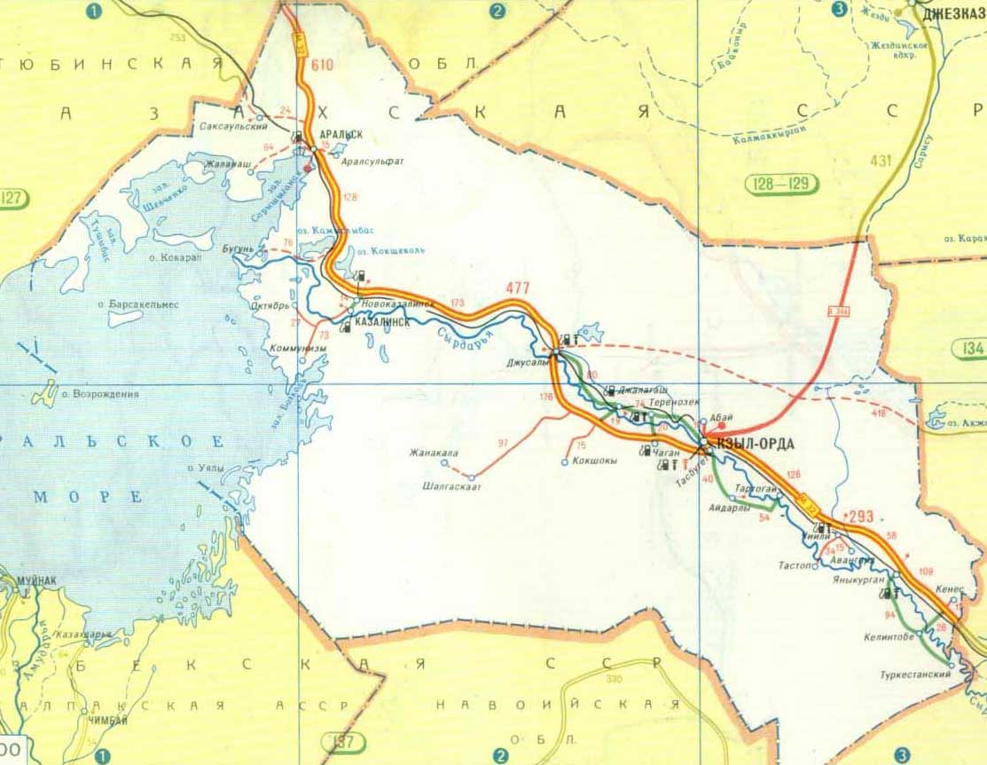 Карта аральского района кызылординской области